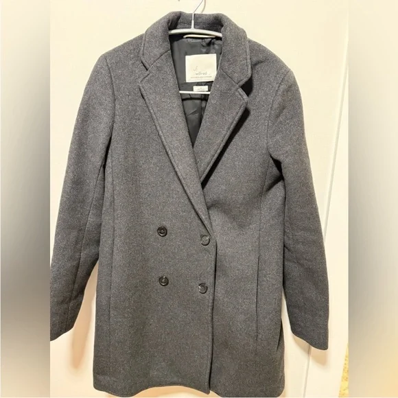 Wilfred Charcoal Wool Blend Coat - Picture 4 of 6